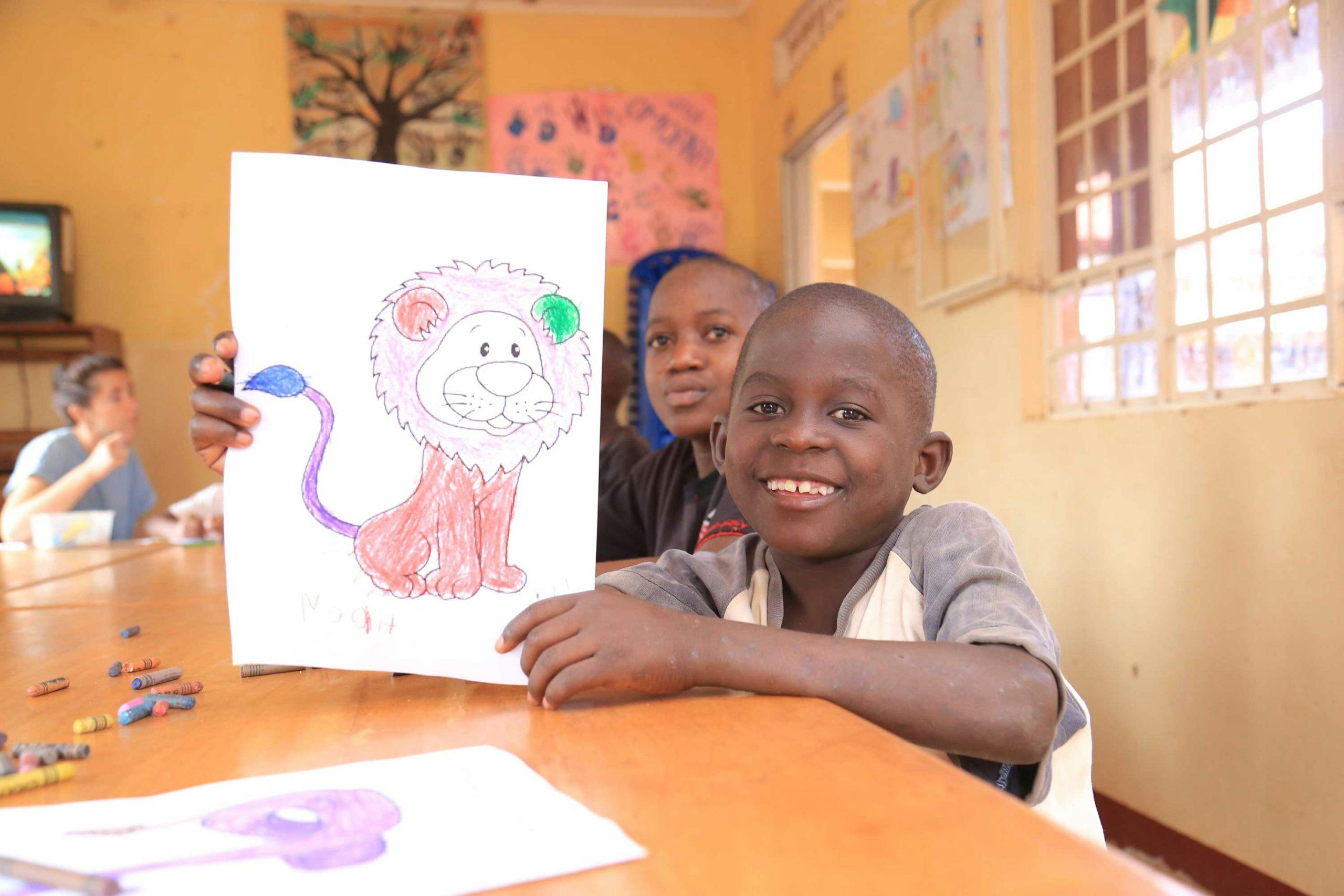 Lion painted at St. Francis health care services