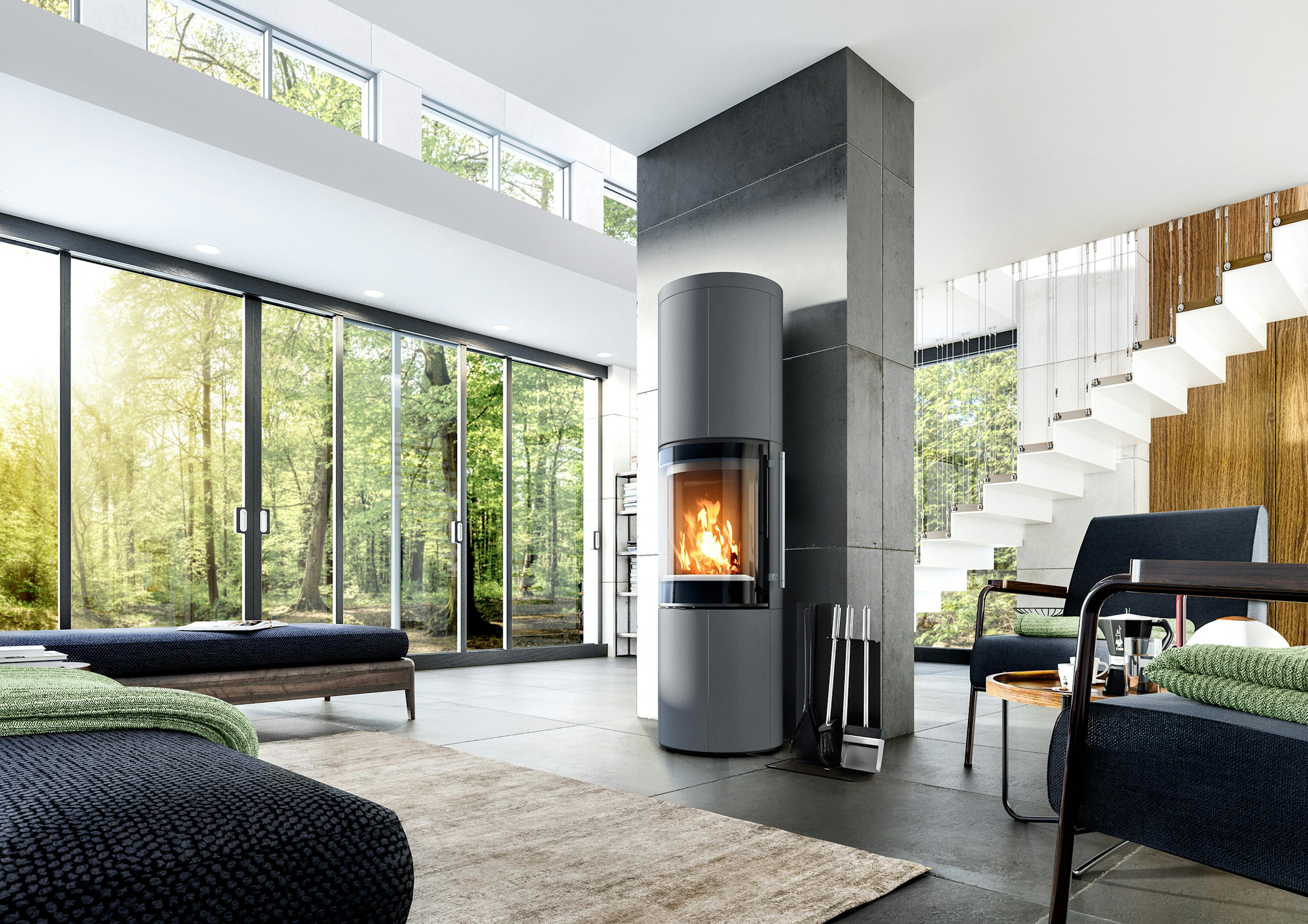 Kamin im Raum