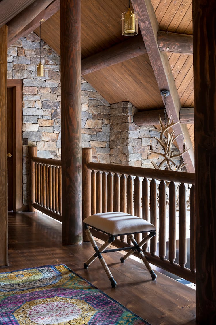 Hudson Valley log cabin retreat with rustic luxury interior by K.A. Murphy Interiors