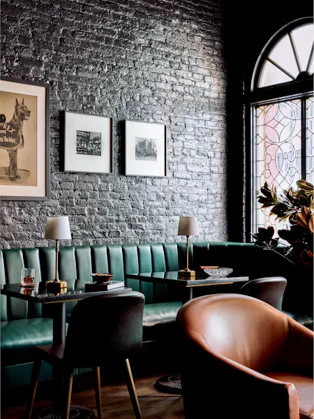 Luxury NYC Financial District cigar lounge designed by K.A. Murphy Interiors