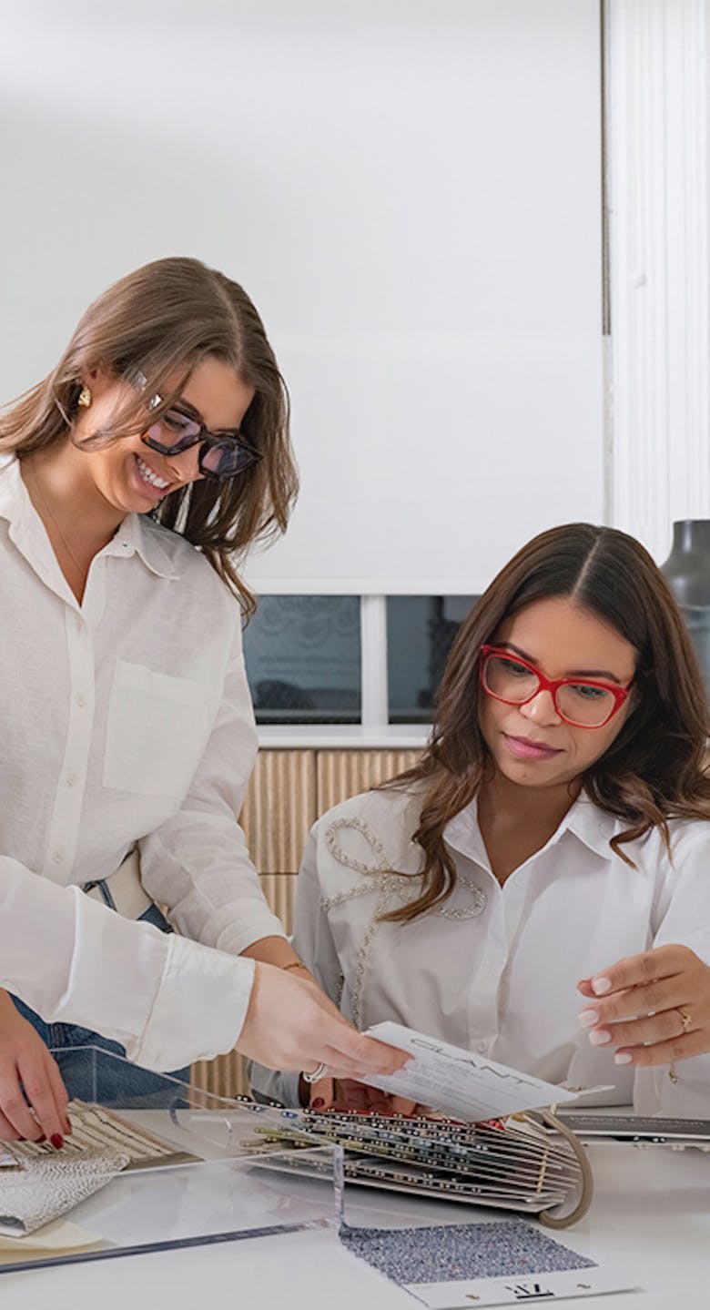 Interior design consultation in a Manhasset, New York home, showcasing K.A. Murphy Interiors’ collaborative and client-focused design approach