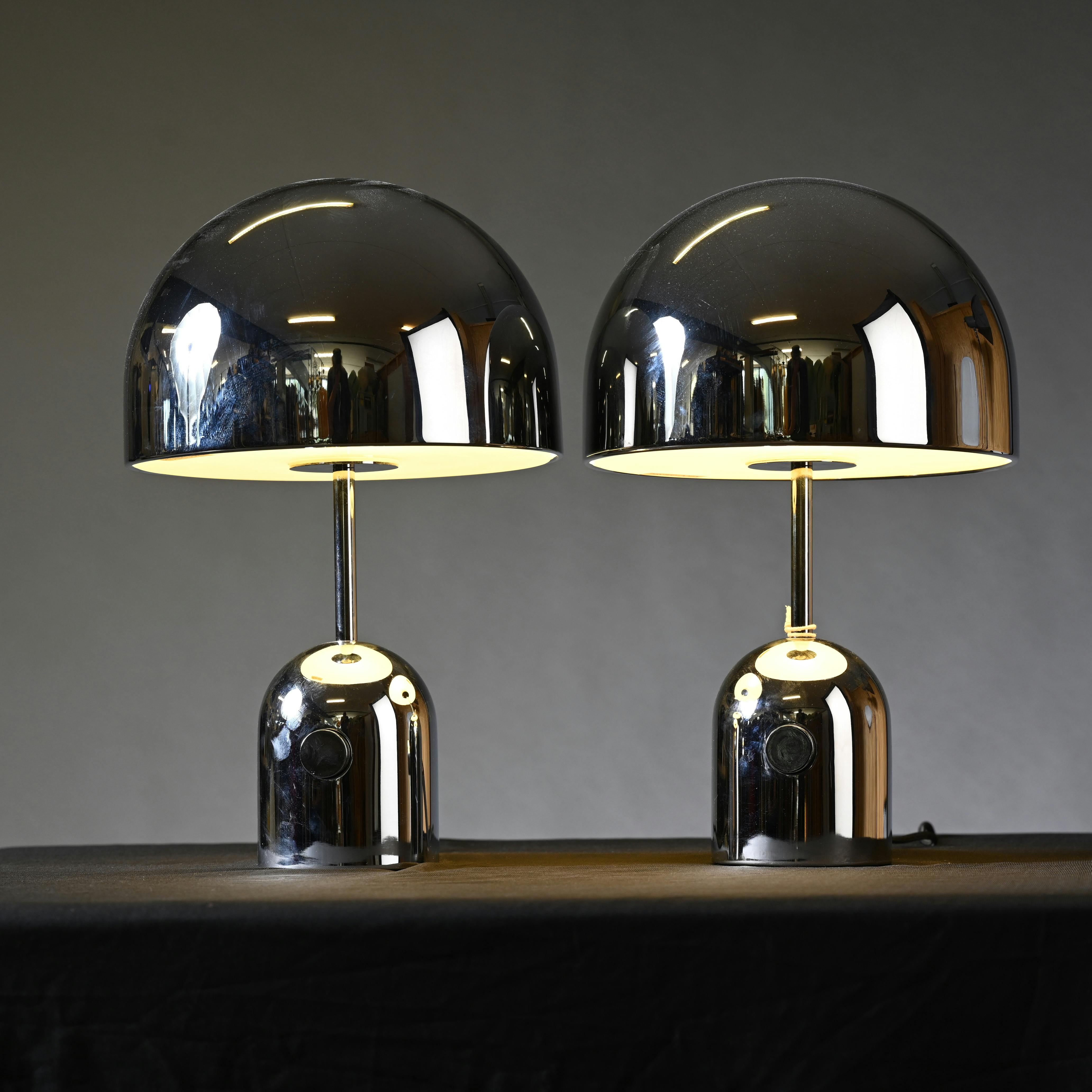 9 TOM DIXON, bordslampor, 1 par, "Bell"