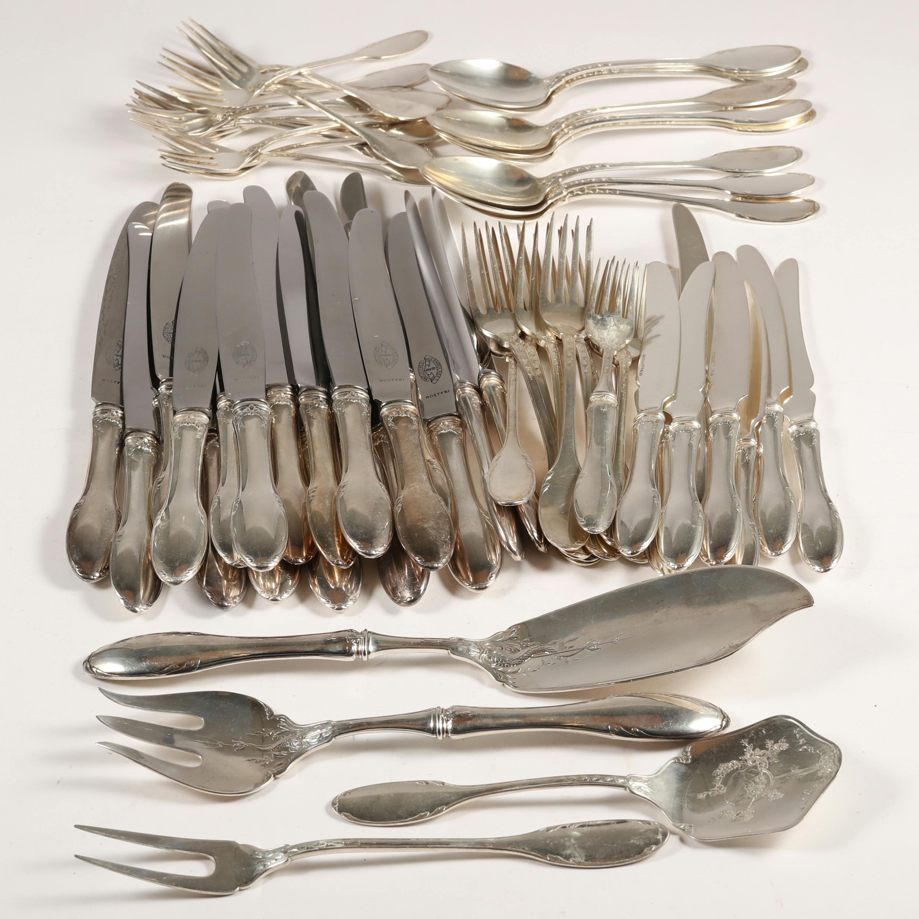 #3 W.A BOLIN, silver, servisdelar 60 st