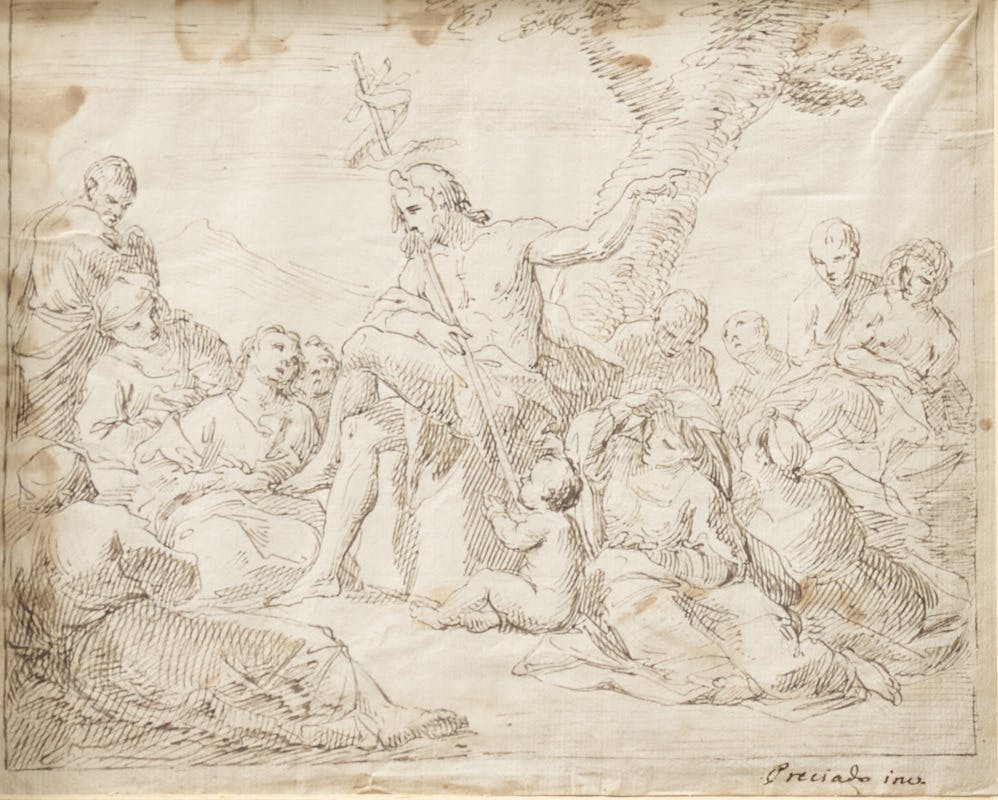 #218 OIDENTIFIERAD KONSTNÄR , 16/1700-tal, figurscen