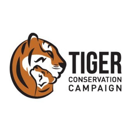 Tiger conservation campaign with two tiger design in logo