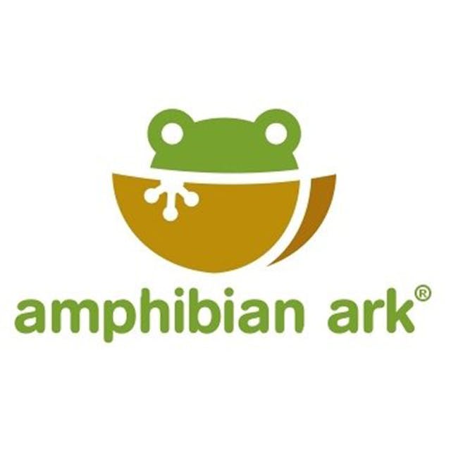 amphibian ark logo with small frog head design 