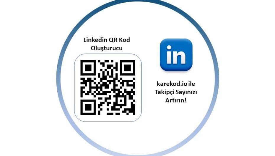 bir karekod resmi ve linkedin logosu