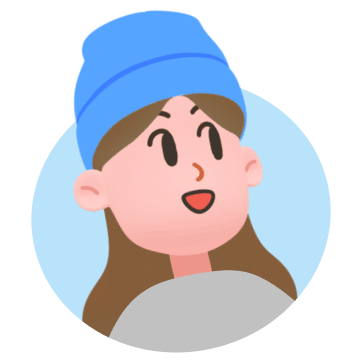 동료가 오른쪽을 바라보는 일러스트