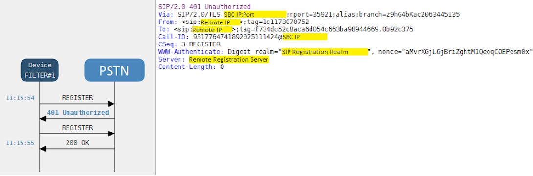 First response, providing info for the next request