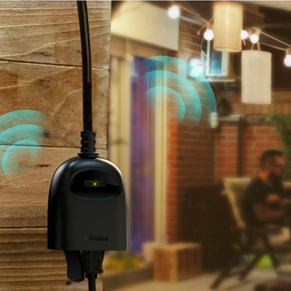 TP-Link Kasa Smart Wi-Fi Outdoor Plug, Black