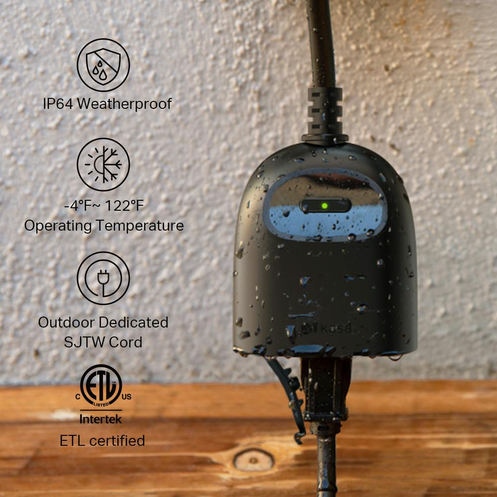 TP-Link Kasa Smart Wi-Fi Outdoor Plug 125-Volt 2-Outlet Indoor