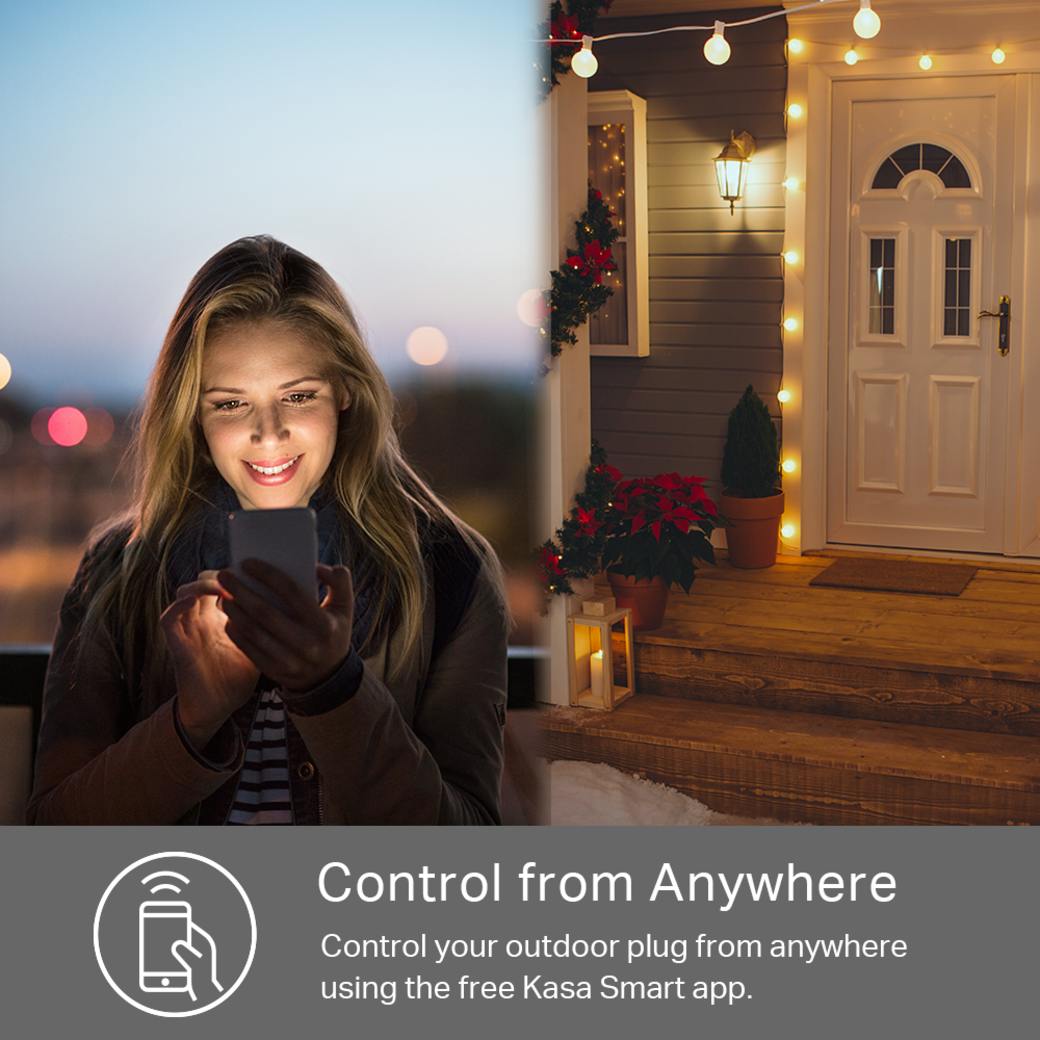 Kasa Smart Wi-Fi Outdoor Plug control from anywhere