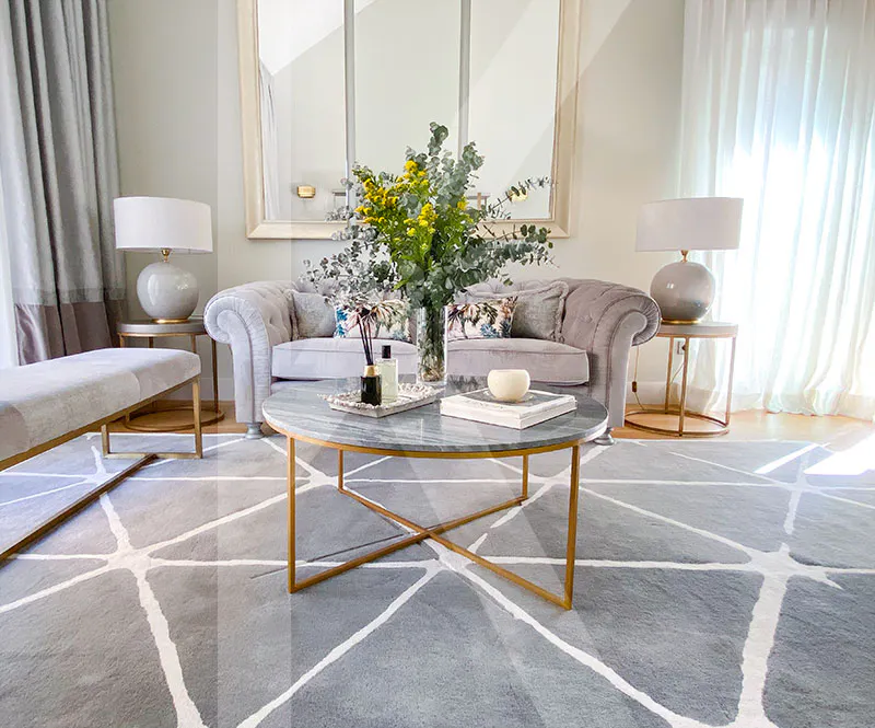 Mesa de centro del Proyecto de Interiorismo en Las Tablas
