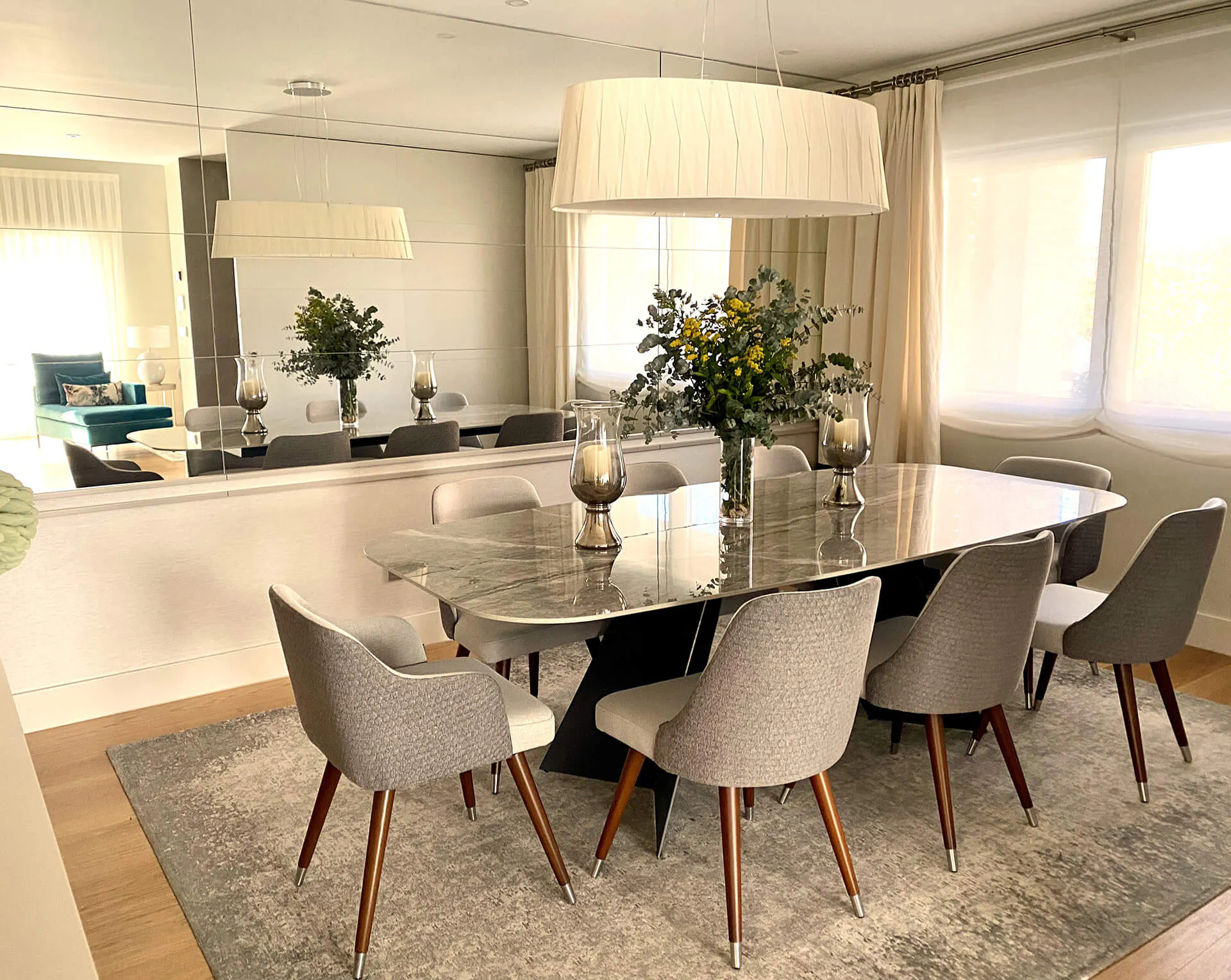 Comedor del proyecto de decoración en La Moraleja