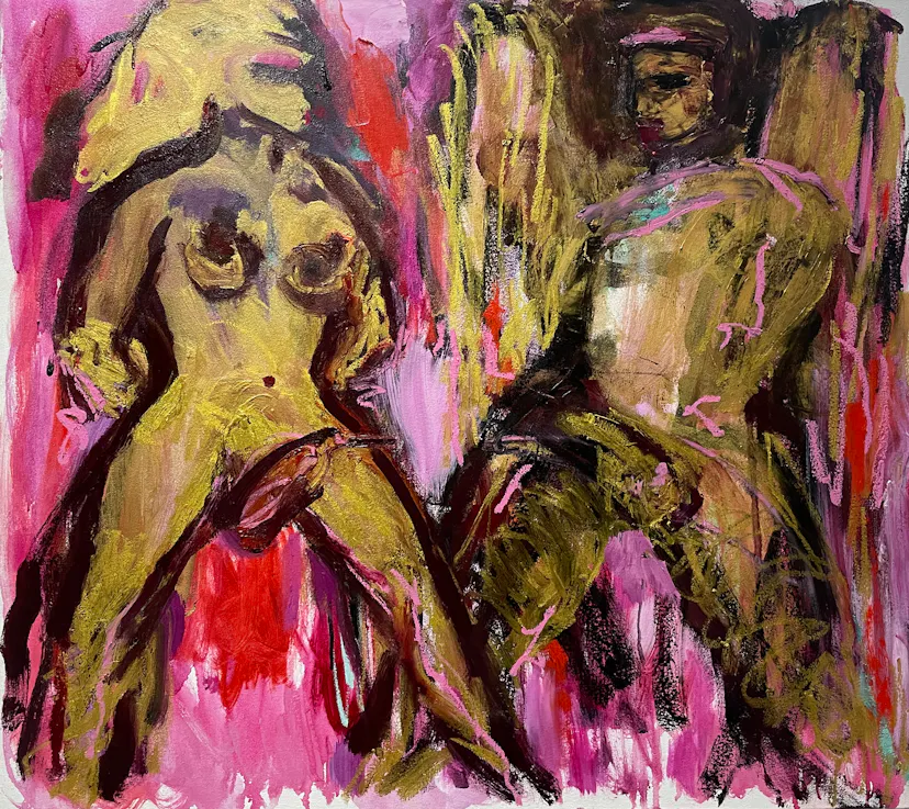 Spirit showing through us. Oil on linen. 80 x 90 cm 2023