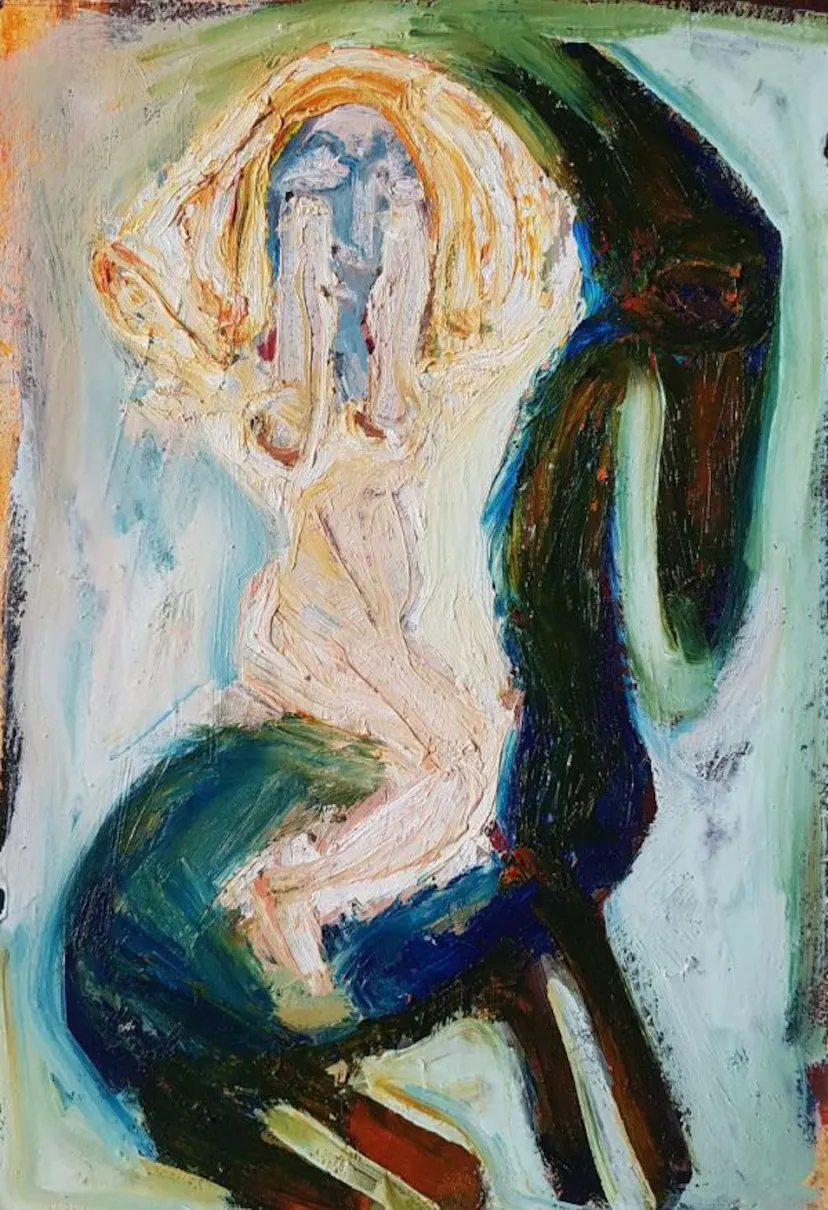 Madonna with Tears Kate Walters. 2020. Oil on paper