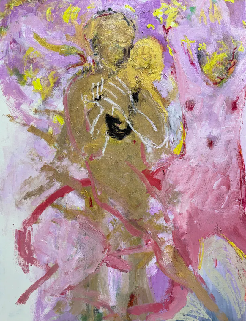 In the deep mind of my childhood garden. Oil on linen. 90 x 70 cm March 2026