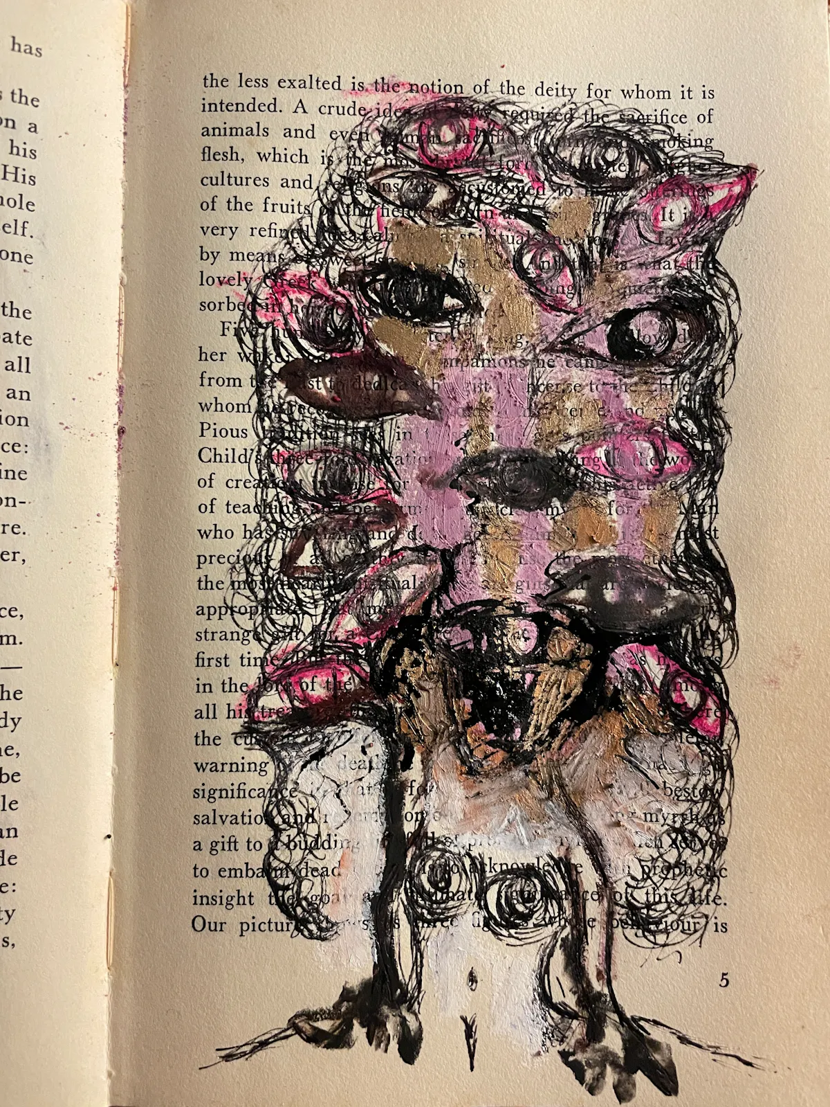 My sensory hair. Tiny drawing in a book.