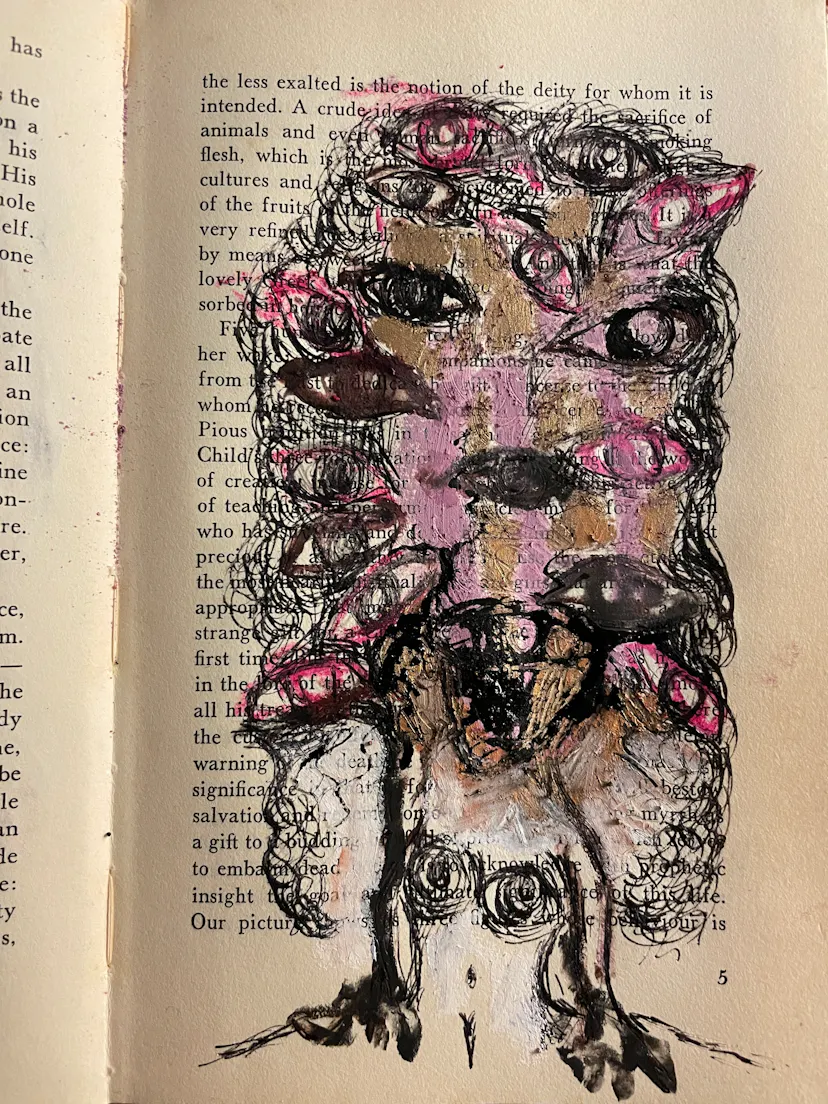 My sensory hair. Tiny drawing in a book.