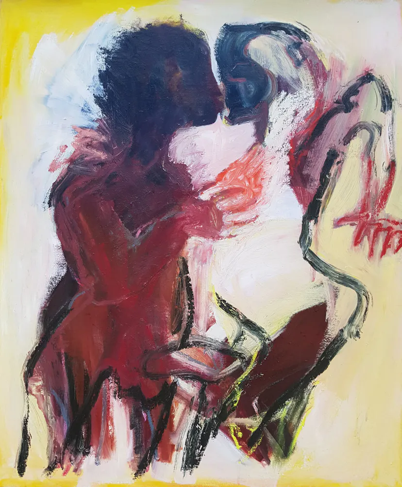 Lovers from another Age. Oil on linen. 90 x 80 cm 2020