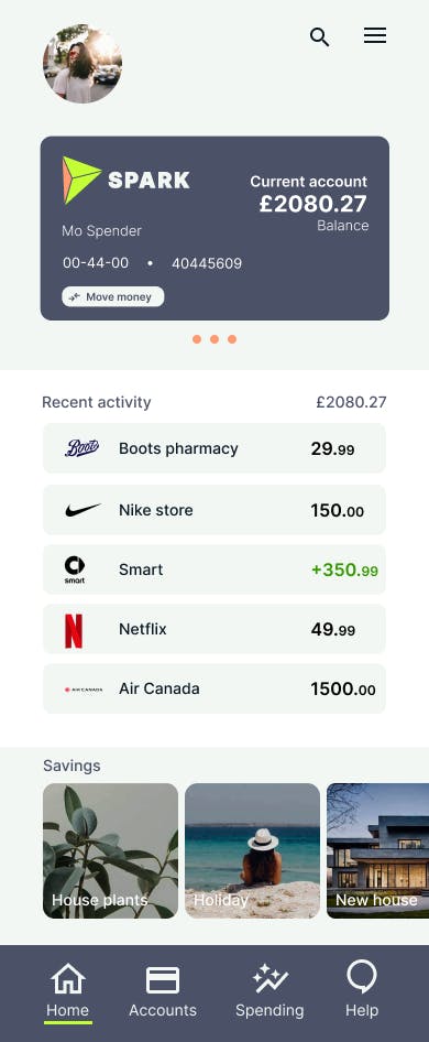 Image of 'My accounts' for mobile