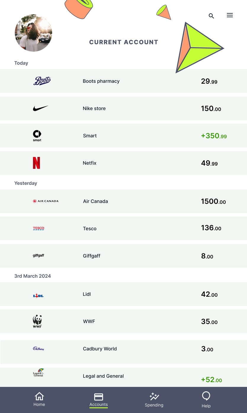 Image of 'Current Account' for tablet