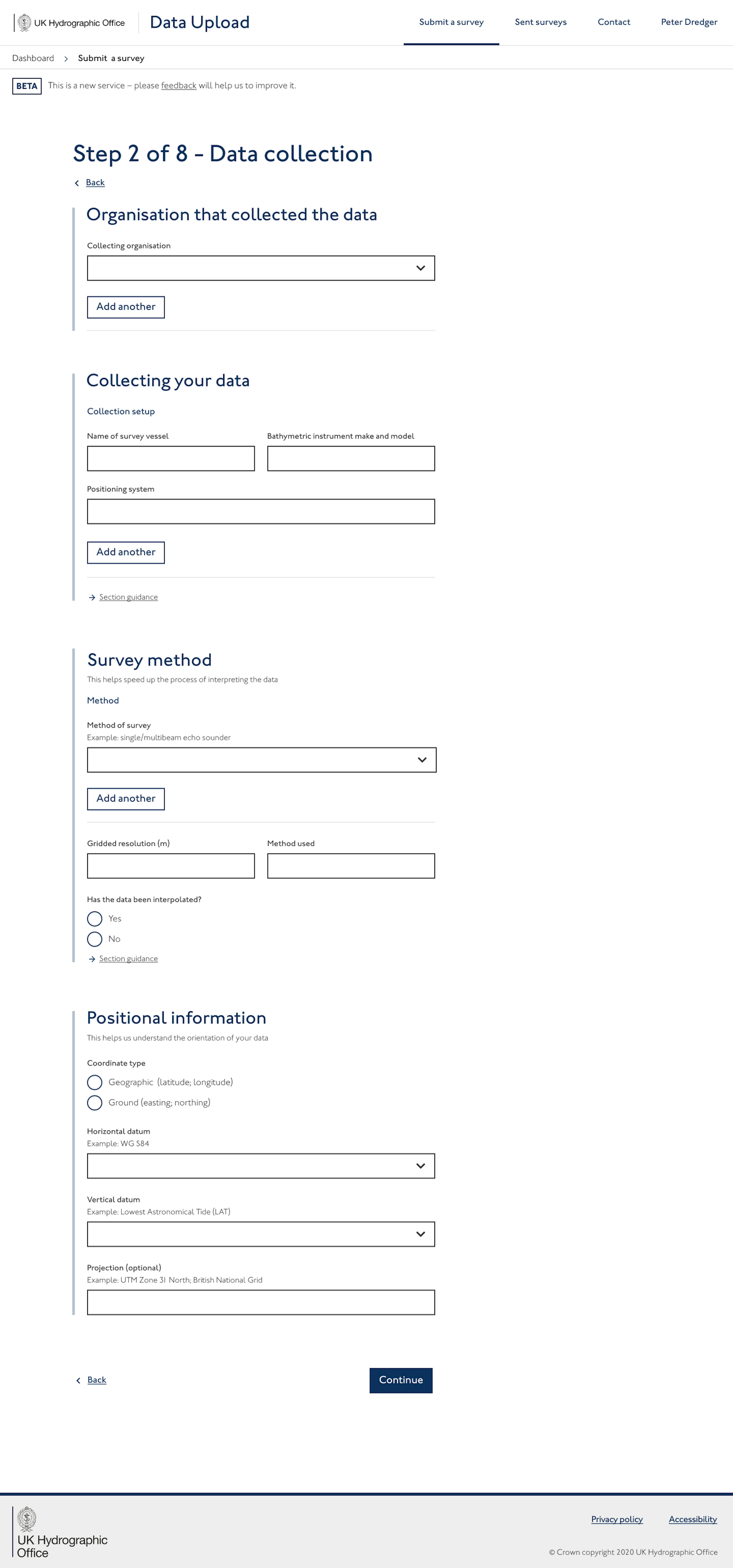 Image of the form after