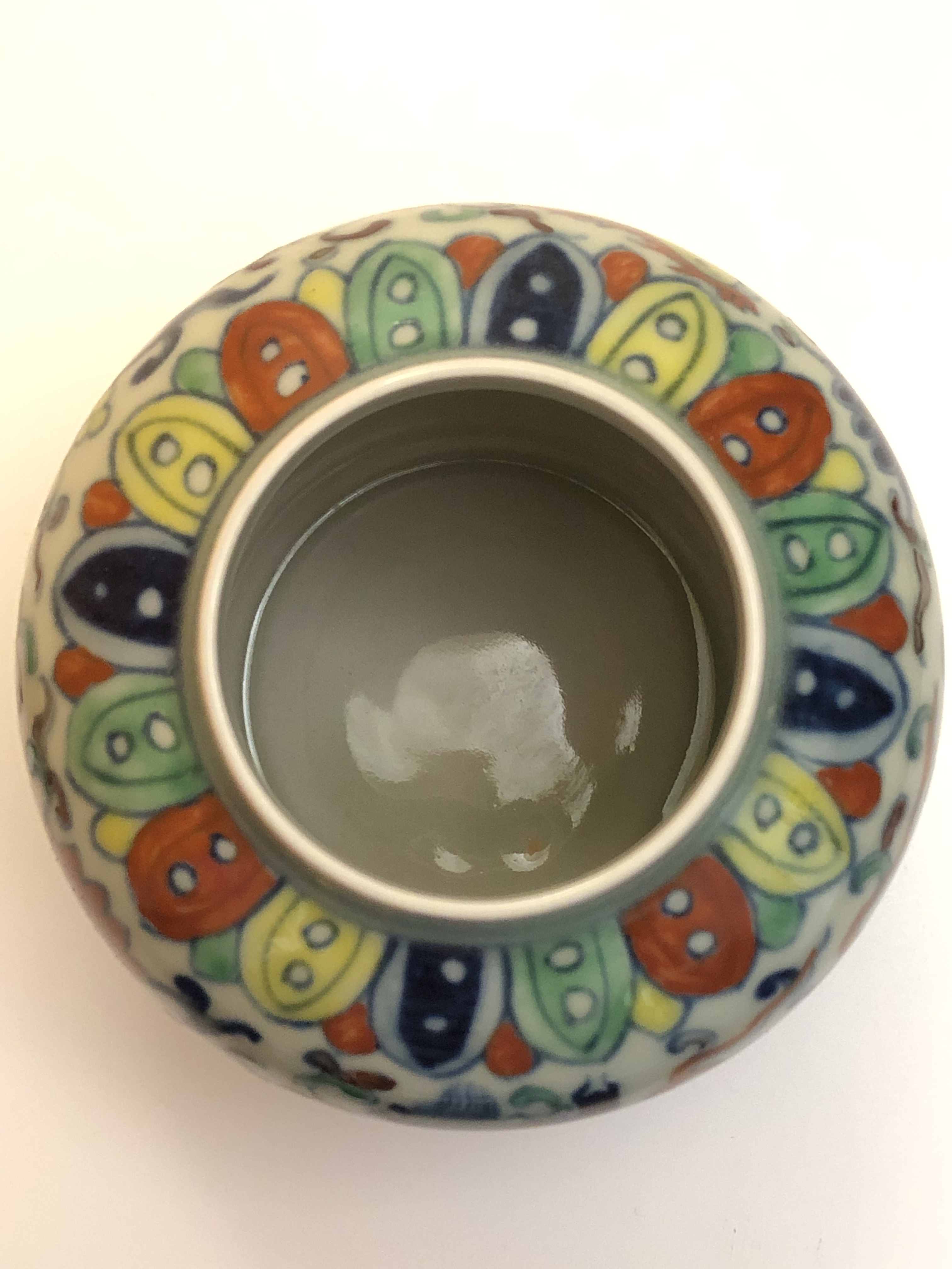 陶器 蓋付き容器 明成化 斗彩龍鳳紋天字罐 茶入れ 茶道具 中国古美術 明:成化斗彩龙凤天字罐| 成化Cheng Hua