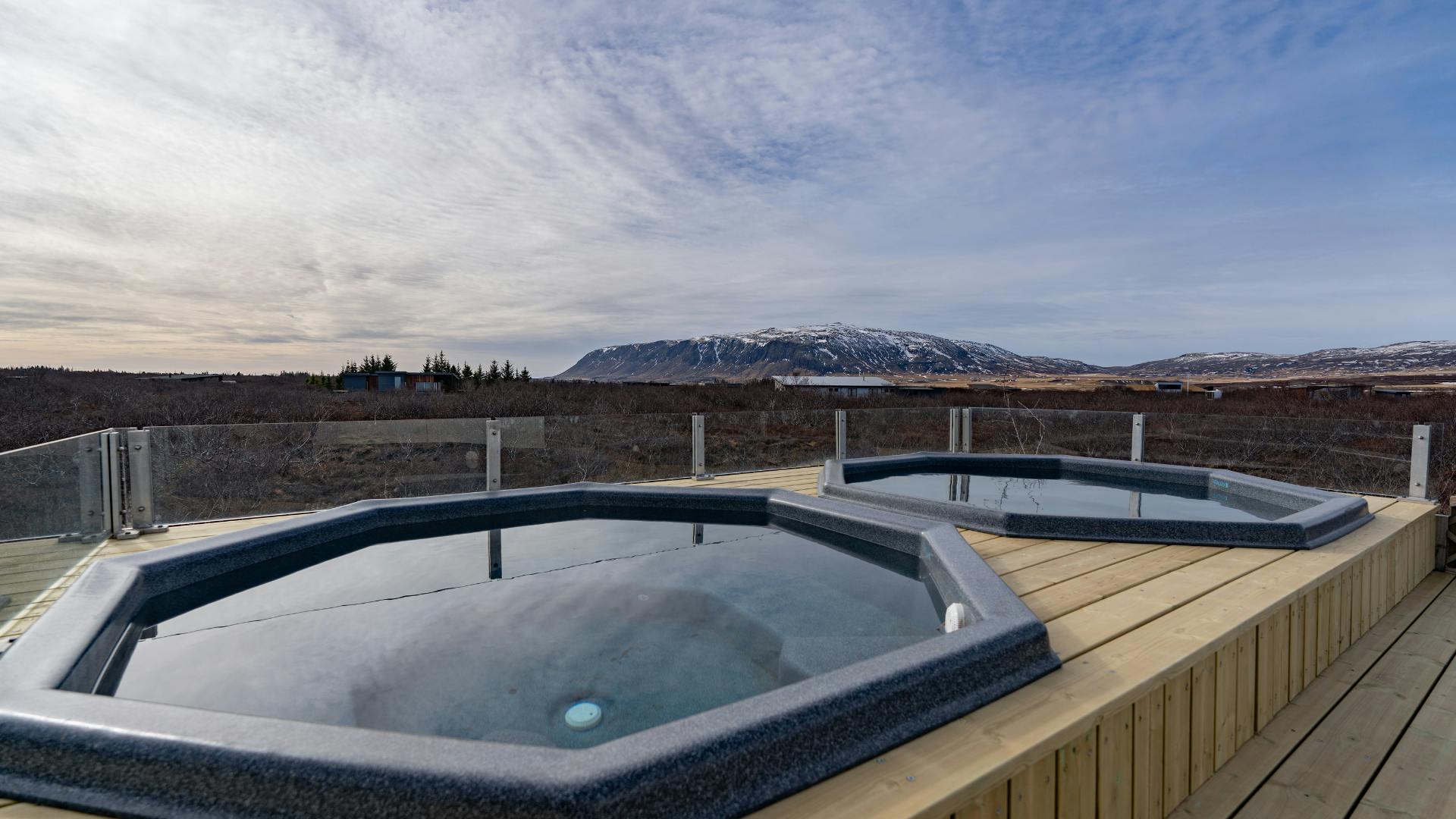 a hot tub with a view