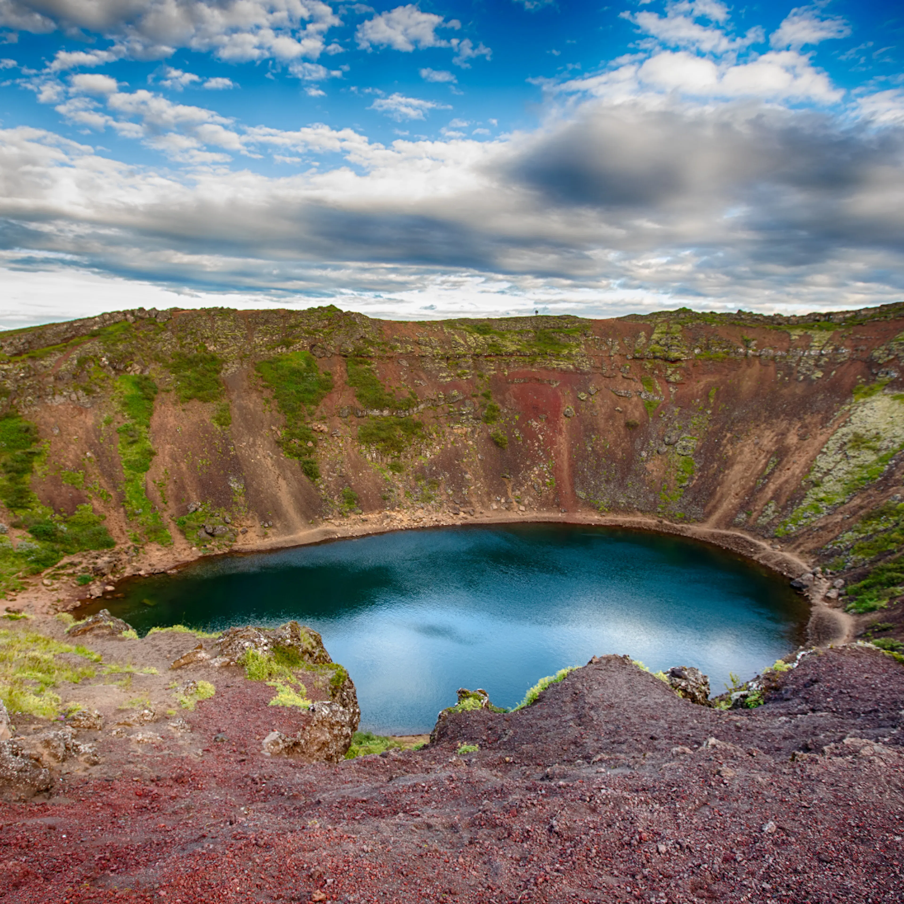 Picture of the crater Kerið in Iceland