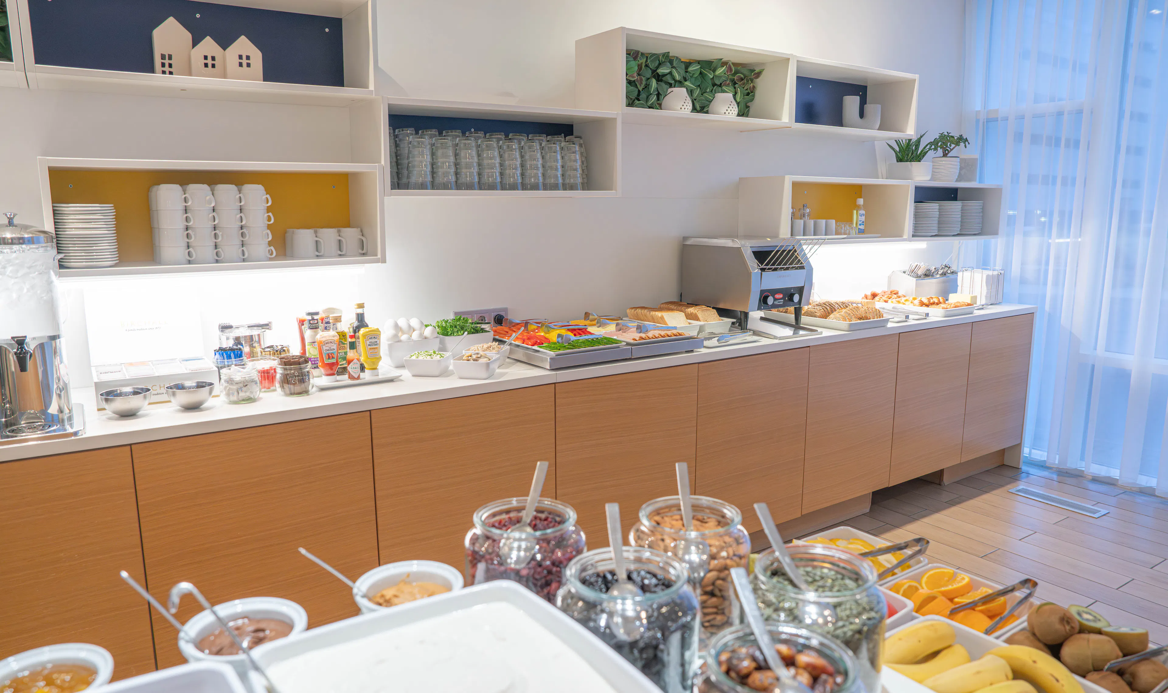 Breakfast buffet at Storm Hotel