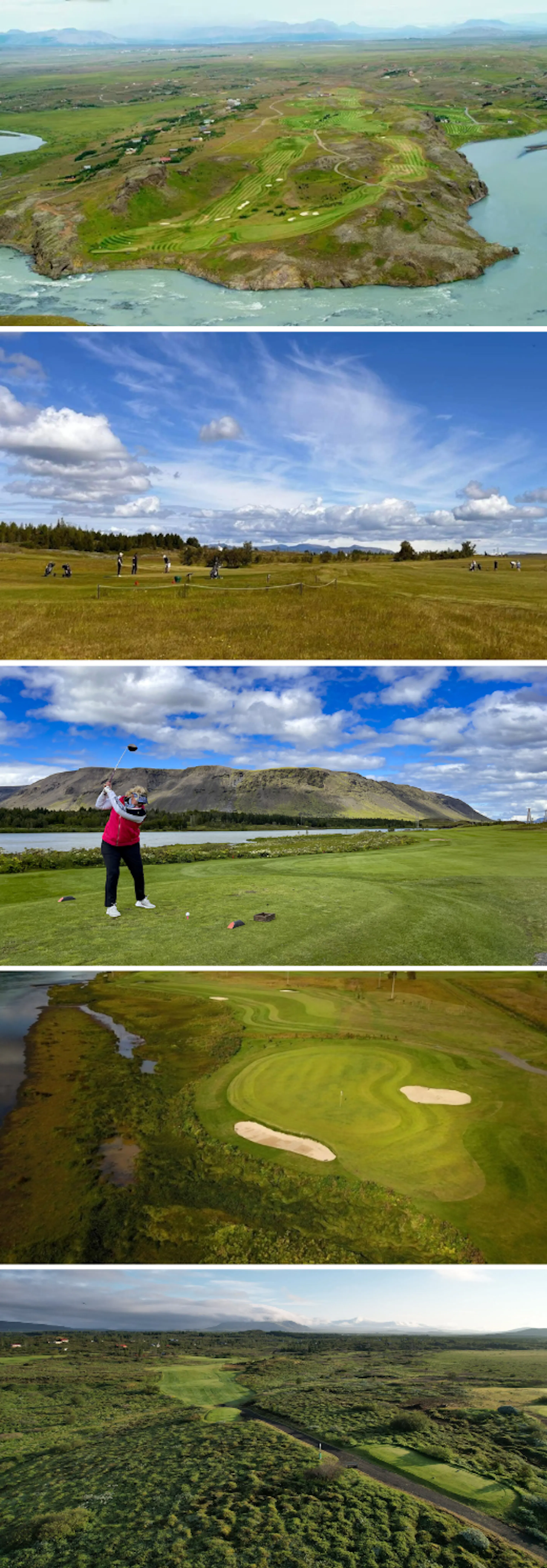 Pictures of 5 golfcourses
