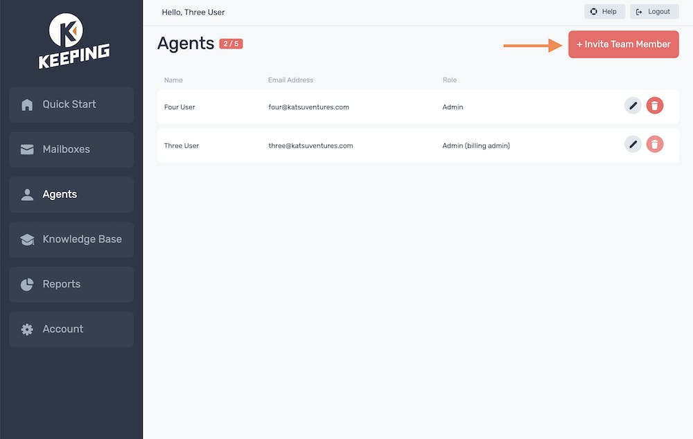 Agent Page