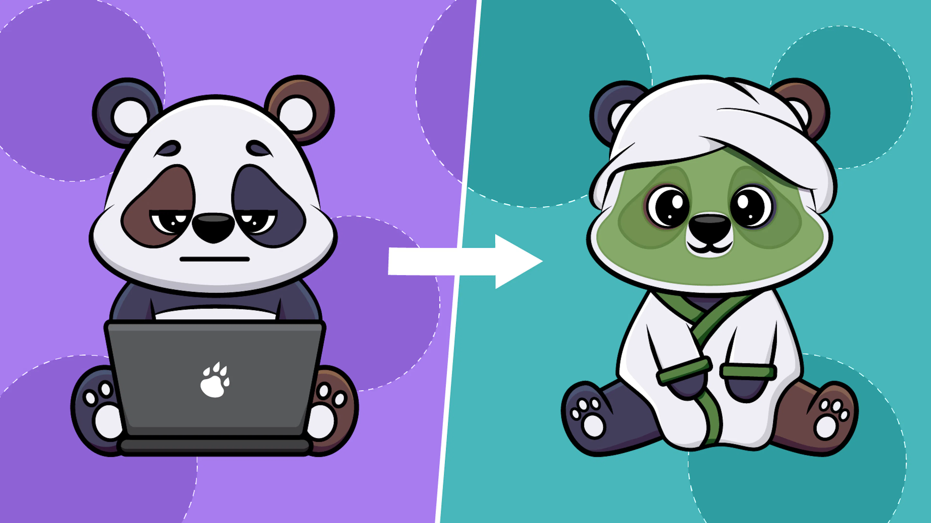 Hello Kellyco panda tired from work and doing self-care