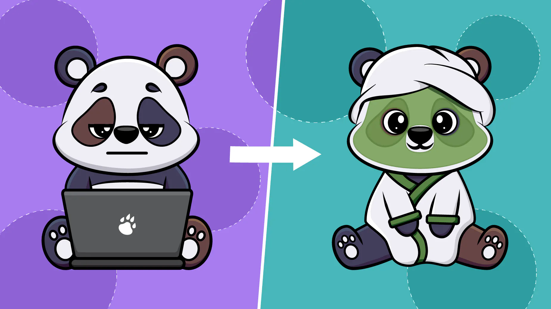 Hello Kellyco panda tired from work and doing self-care