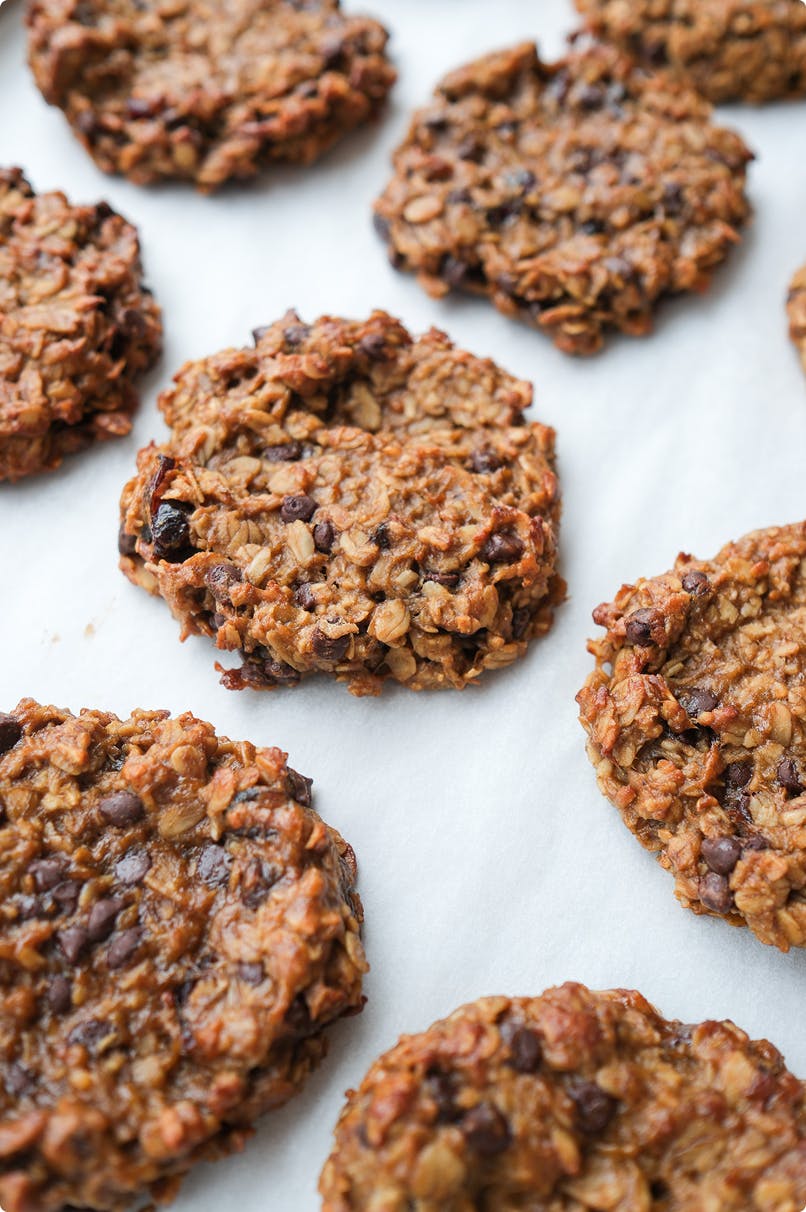 Tray of chocolate chip cookies