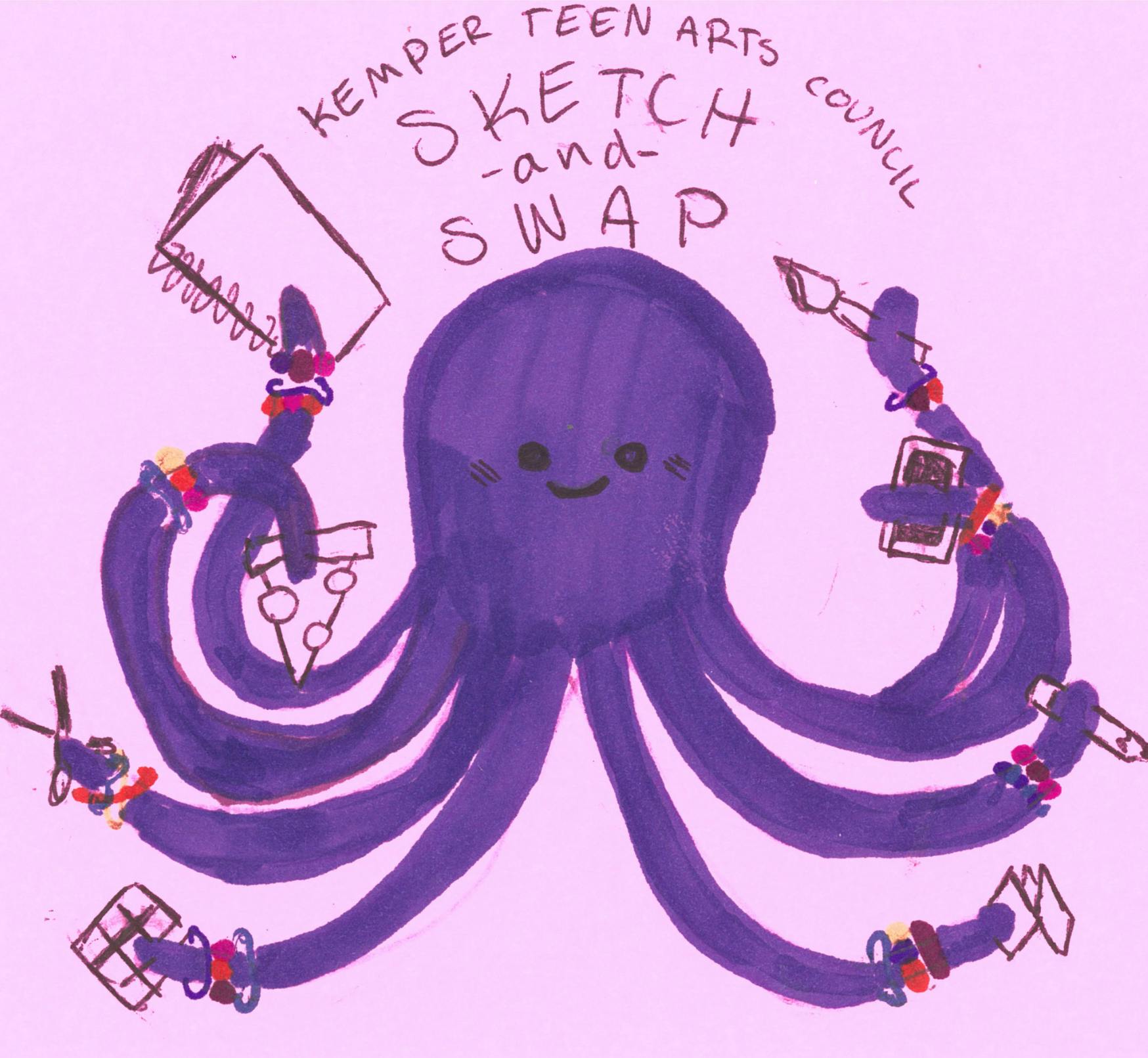 Teen led saturday sketch swap kemper museum of contemporary art