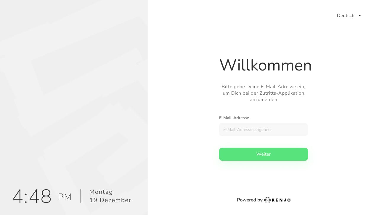 Graphische Darstellung des Zeiterfassungs-Terminals von Kenjo.