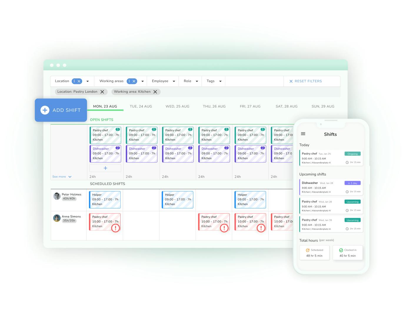 Kenjo's Shift Planning feature.