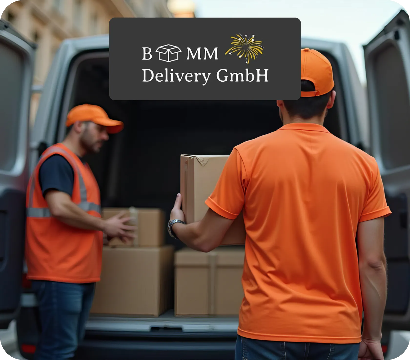 BOMM Delivery drivers with parcels