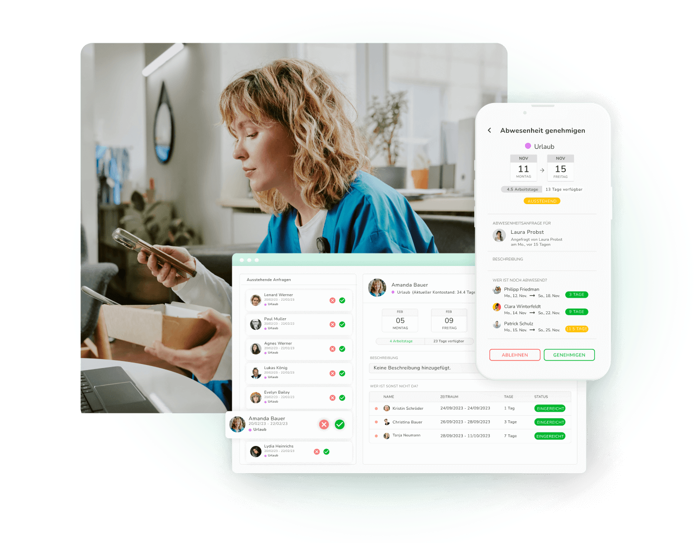 Kenjo HR Software Abwesenheitsmanagement Pflegedienste