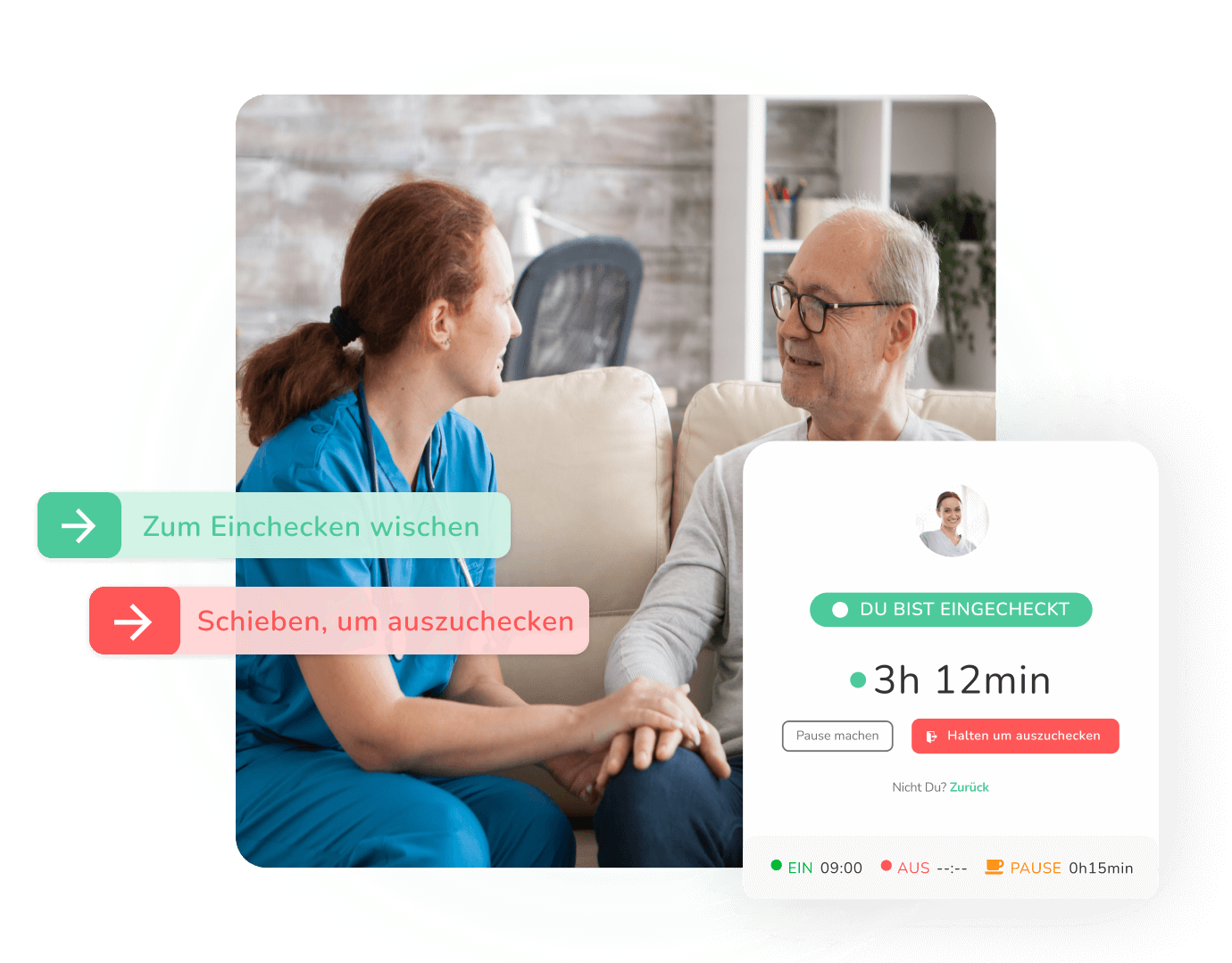 Kenjo HR Software Pflegedienste Zeiterfassung