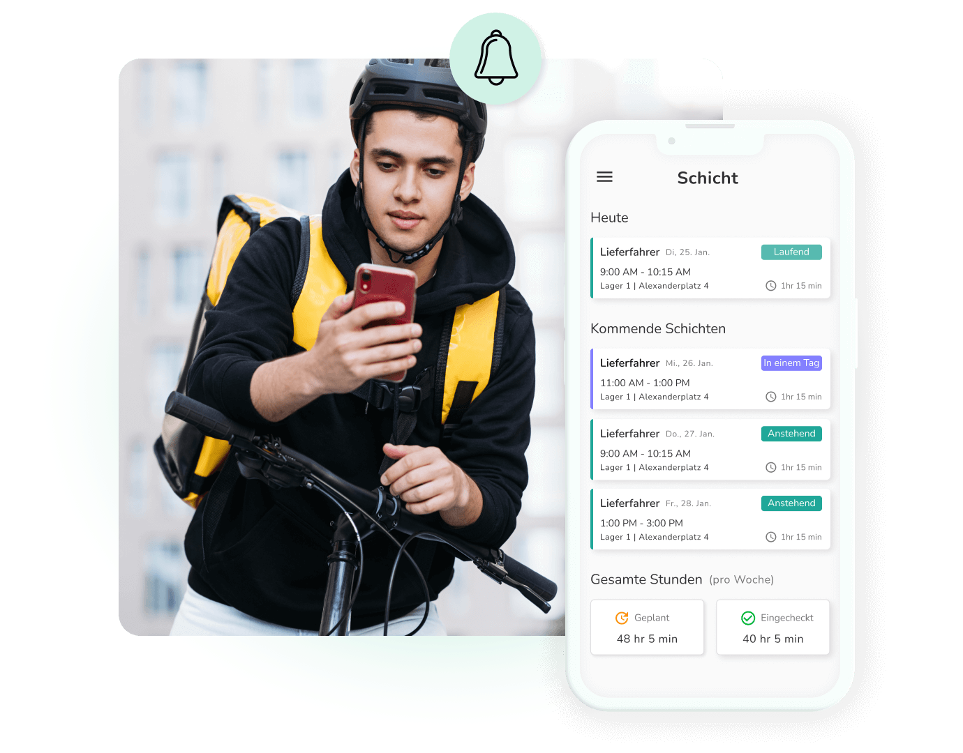 Kenjo HR Software Schichtplanung Lieferdienste