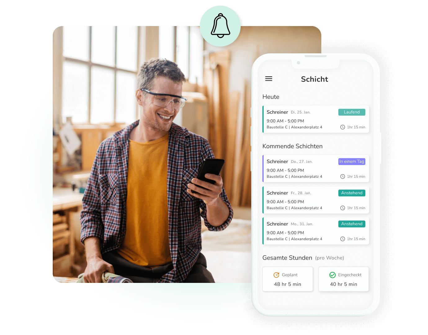 Kenjo Handwerker Schichtplan Software