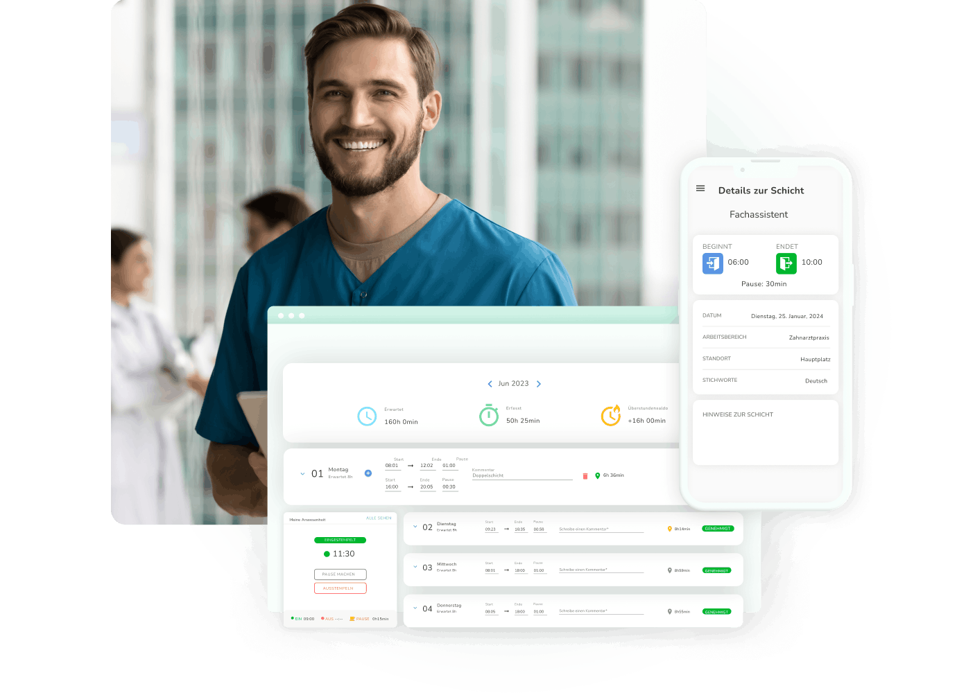 zeiterfassung hr software kenjo arztpraxis