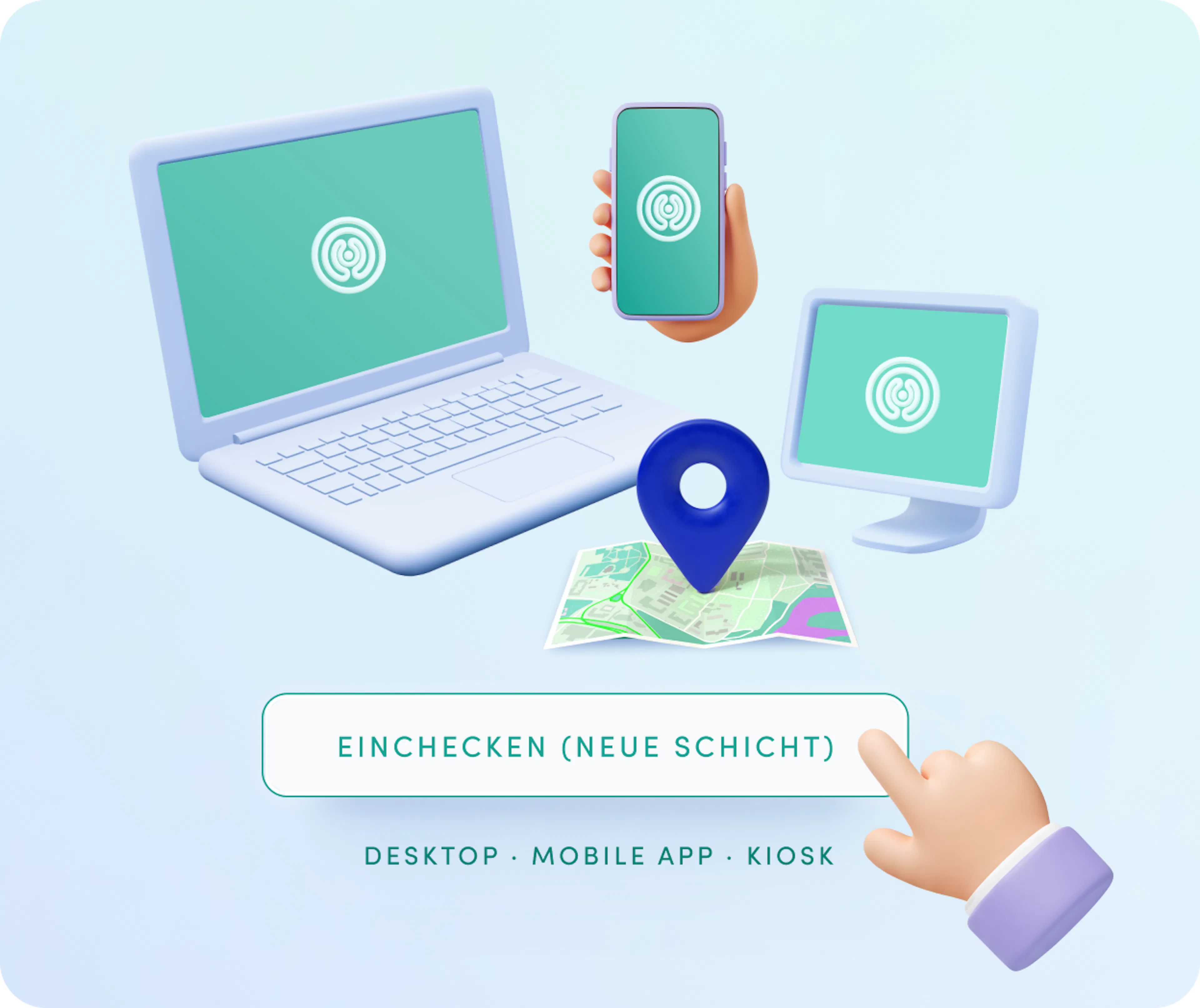 Kenjo Zeiterfassung - Einchecken