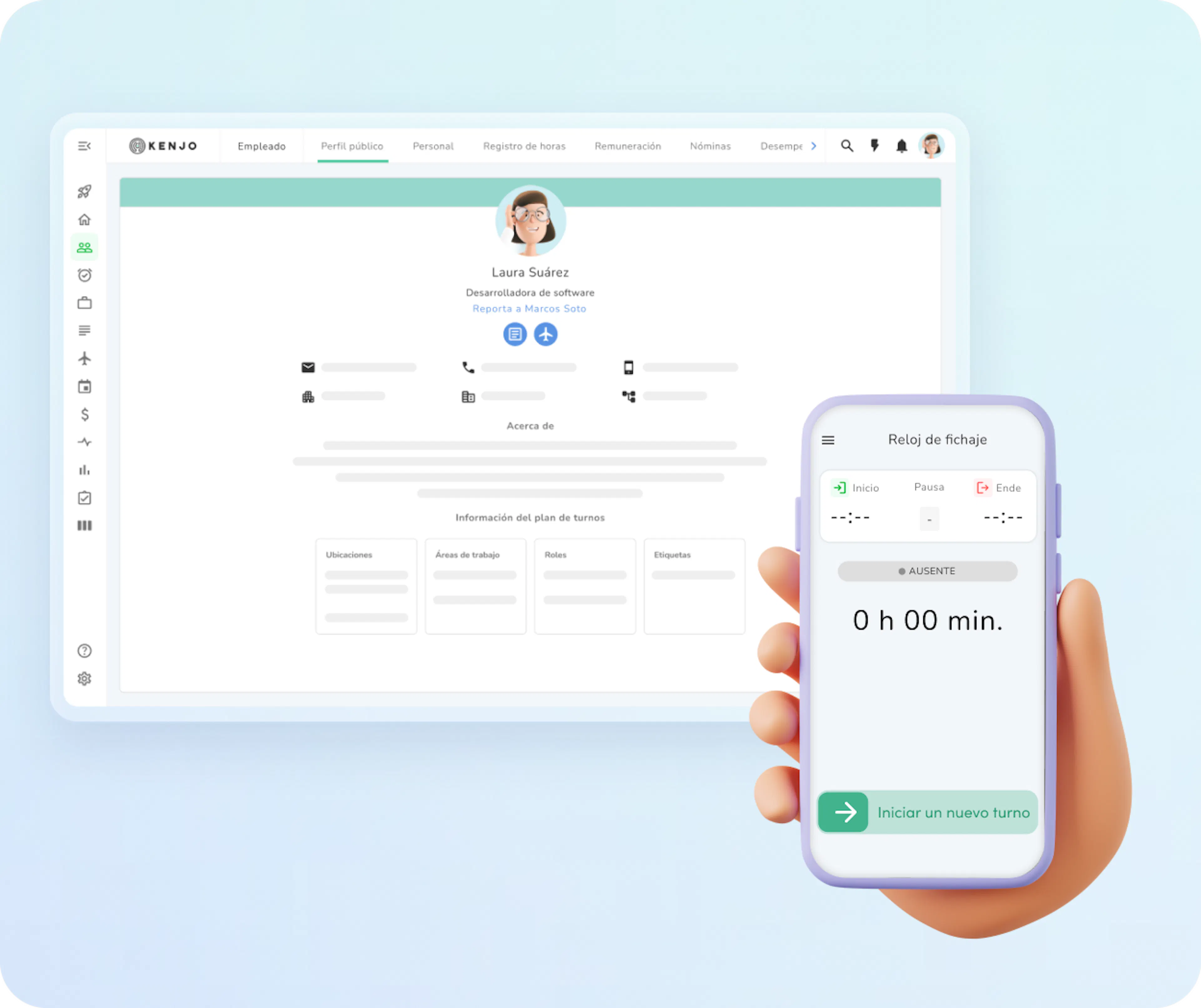 Expediente digital y fichaje móvil con Kenjo