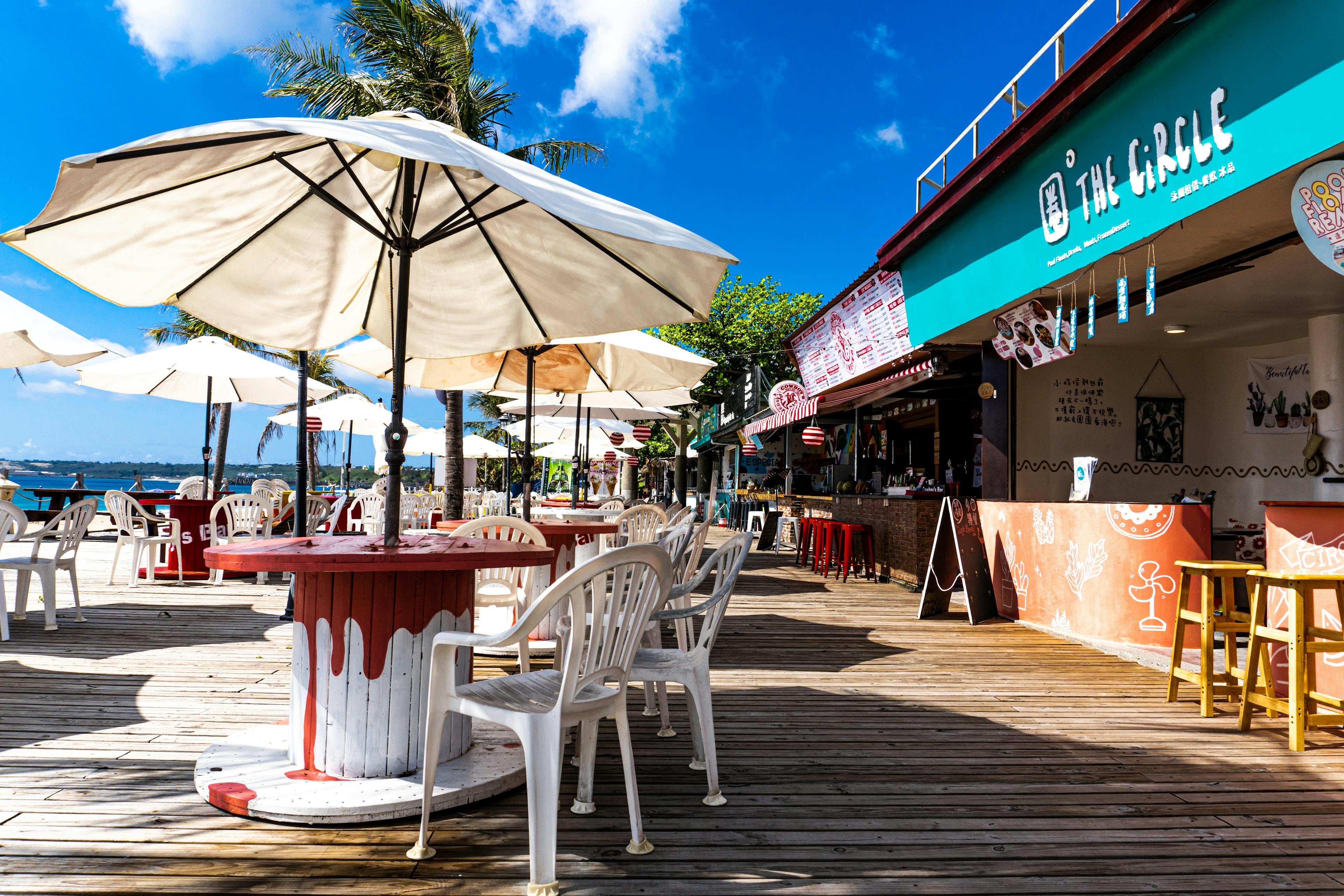 A view of Nanwan beach bars