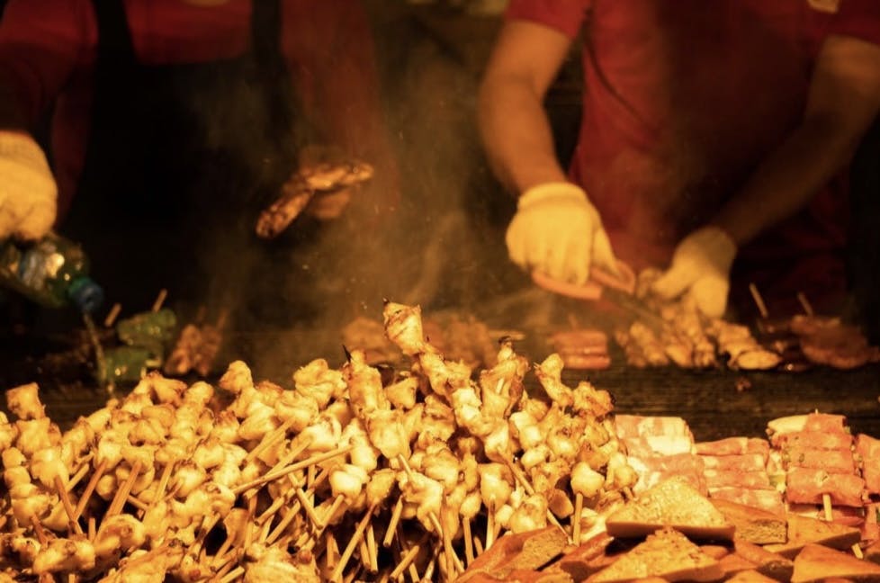 Nightmarket bbq food in Hengchun