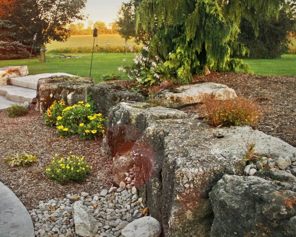 Natural Stone in a garden